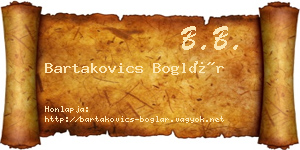 Bartakovics Boglár névjegykártya